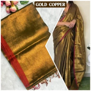 Khadi Tissue Plain sarees